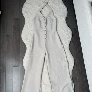 Aritzia Wilfred Light Beige Jumpsuit